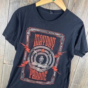 Mayday Parade Band T-Shirt Black Graphic Tee Men Size Medium Pop Punk